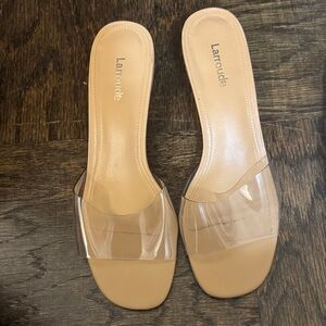 Larroude Lucite Kitten Heel